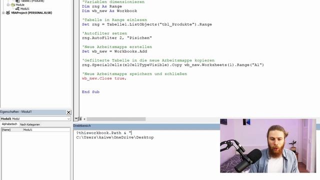 Gefilterte Daten in neues Tabellenblatt übertragen | Excel VBA смотреть онлайн