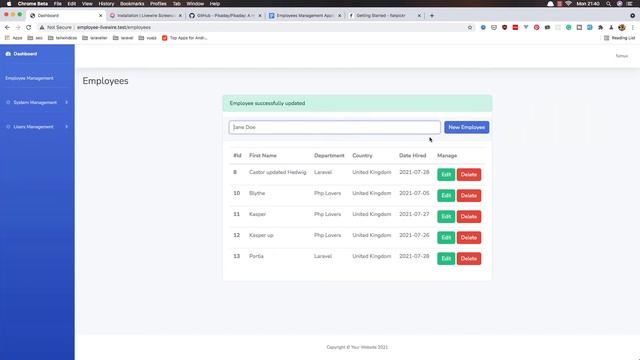 18 Laravel Livewire Tutorial - Employees Management Project - Filter Employees by Department смотреть онлайн