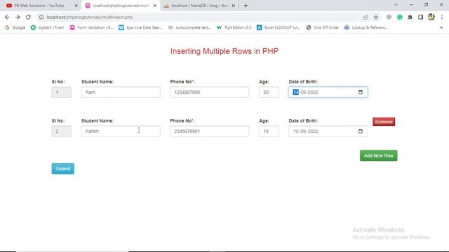 How to insert multiple rows in PHP MYSQL смотреть онлайн