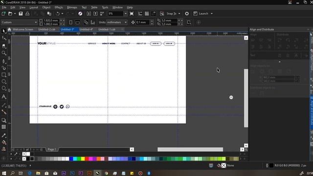 Tutorial Desain Cara membuat Landing page website menggunakan Coreldraw смотреть онлайн