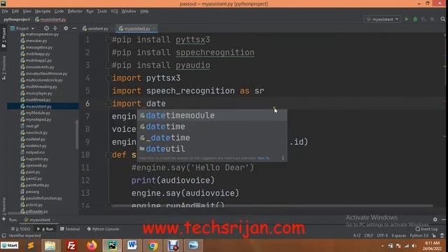 How to Create voice based virtual assistant who can talk and open & close any program using python смотреть онлайн