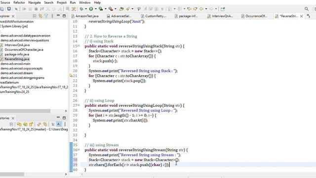 How to Reverse a String using Stack | Streams | Recursion | Loop | Java Interview Series смотреть онлайн