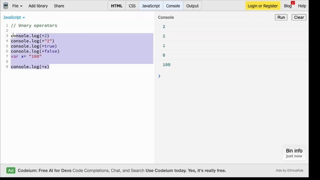Unary Operators In Java Script | Complete Java Script Tutorials | #8 смотреть онлайн