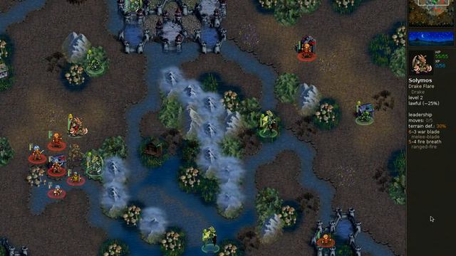 HODOR vs Solymos - thieves footpads poachers vs drakes - Wesnoth indie game rpg смотреть онлайн