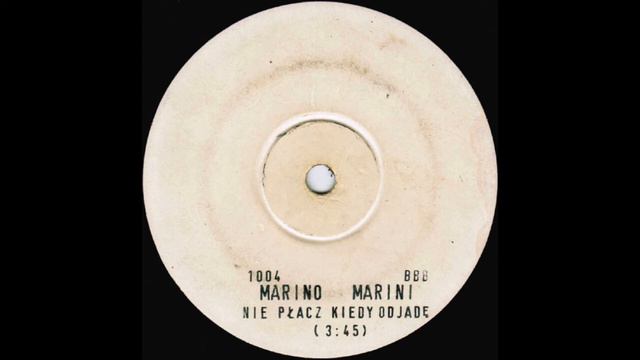 NIE PLACZ KIEDY ODJADE, Marino Marini.  1962