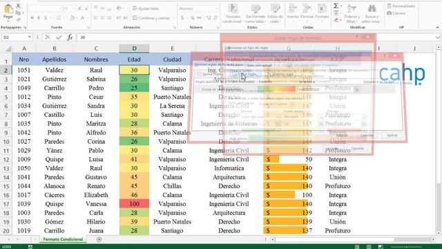 Formato Condicional Barra de Datos y Escala de Colores Excel Básico смотреть онлайн