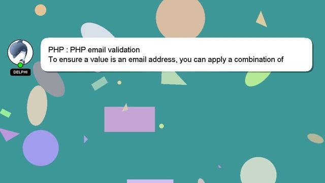 PHP : PHP email validation смотреть онлайн