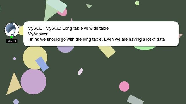 MySQL : MySQL: Long table vs wide table смотреть онлайн