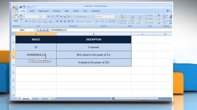 How to use the POWER function in Excel смотреть онлайн