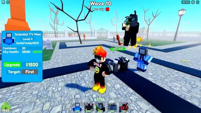 НОВЫЙ ТВ МЕН УЧЕНЫЙ ЛУЧШИЙ ЮНИТ В ИГРЕ? Toilet Tower Defense Roblox смотреть онлайн