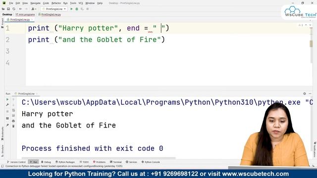 How to Print Output Without a Newline | Python Program [Hindi] смотреть онлайн