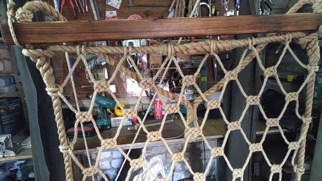 Декоративная сетка для гамака. Узел Карик Бенд или плоский. смотреть онлайн