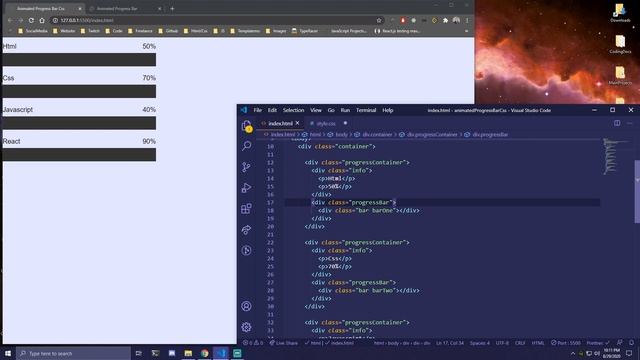 Animated Progress Bar - Css смотреть онлайн