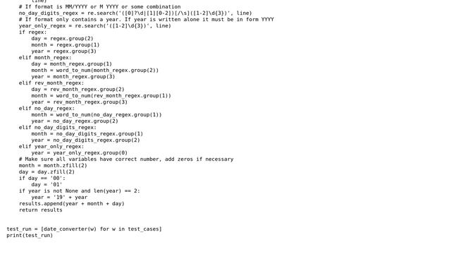 Code Review: Parse through text and extract dates in uniform format смотреть онлайн