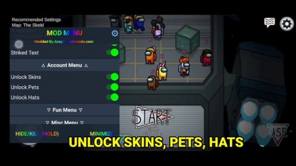 Among Us Mod Menu | Set Size Names, Kill Switch, Select Player To Control, Nick Name Spam AND MORE!