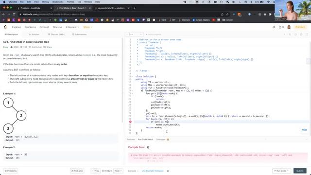 501. Find Mode in Binary Search Tree (2023-11-02) смотреть онлайн