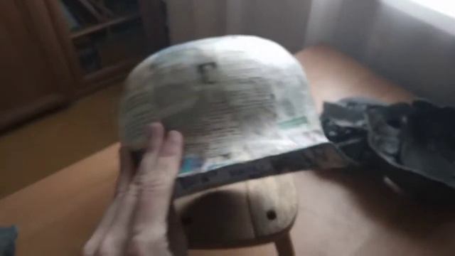 Немецкий шлем M35 из папье-маше! Stahlhelm M35 of papier-mache смотреть онлайн