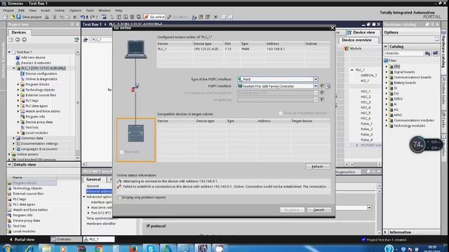 TIA v13 How to solve "Failed to establish Connection to the device" (HD) смотреть онлайн