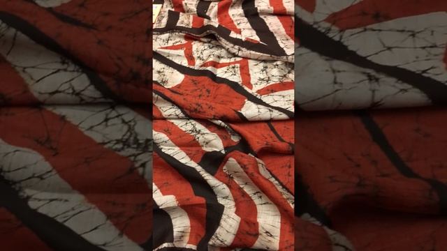 Dark Red Color Bishnupur Soft Silk With Hand Batik