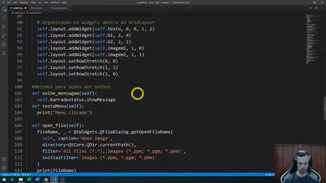PDI - Semana 13: PyQt5 - Barra de status - aula 02 смотреть онлайн