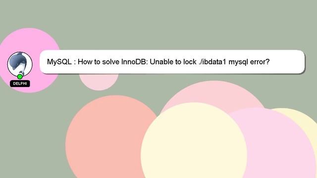 MySQL : How to solve InnoDB: Unable to lock ./ibdata1 mysql error? смотреть онлайн