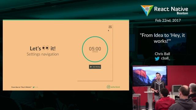From Idea to "Hey it Works!" by Chris Ball - React Native Boston смотреть онлайн