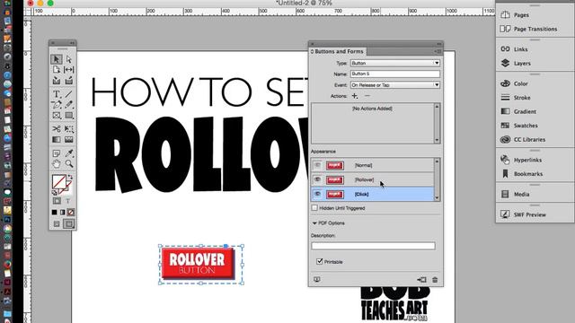Creating a Rollover Button using InDesign смотреть онлайн