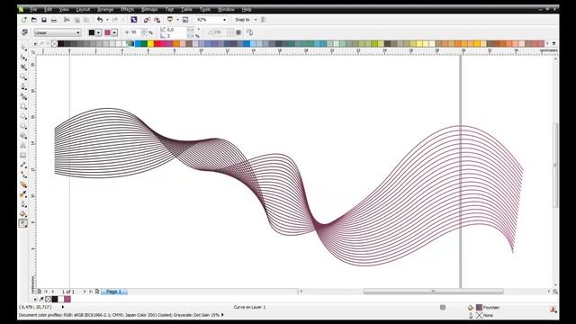 Wavy Line Art - Corel Draw Tutorial смотреть онлайн