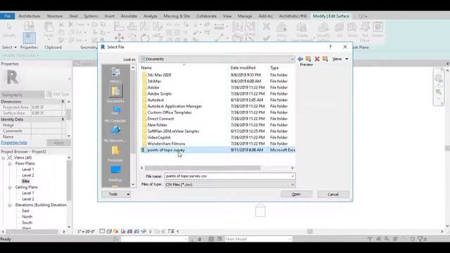 how to import topo survey points in revit смотреть онлайн