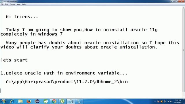 How to Uninstall Oracle 11g in windows 7? смотреть онлайн