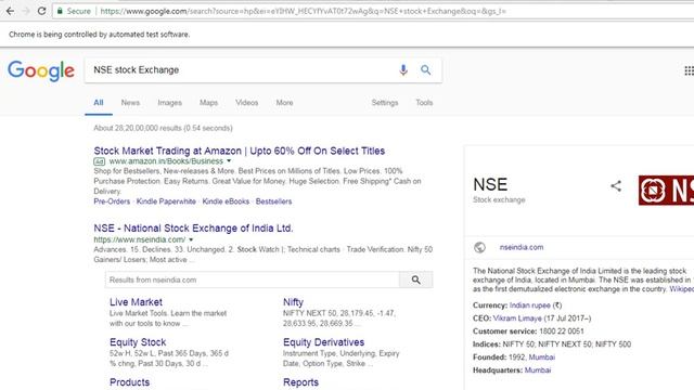 Python: Selenium connect to NSE through google search смотреть онлайн