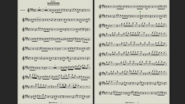 Voxi, Misha Goda, Syntheticsax - Supergirl (Ноты для саксофона тенор)