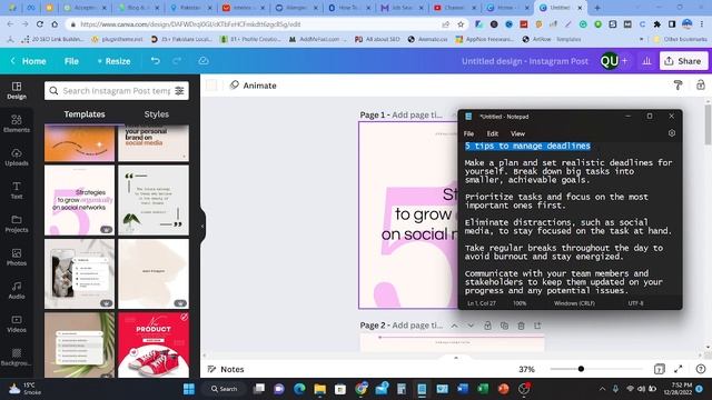 How to Create Carousel Posts for LinkedIn in Canva With Branding Color Scheme| QT Ayesha Mentor смотреть онлайн
