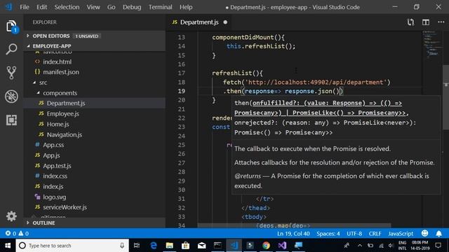 React js 7; Consume GET API method from react App смотреть онлайн