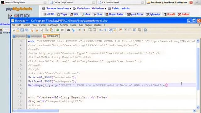 Php login kontrolü Php Dersleri смотреть онлайн