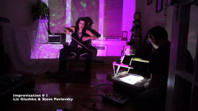 Solo Electric Cello with Sample Loops, Liquid Light Show, and Video Feedback - (Part 1) смотреть онлайн