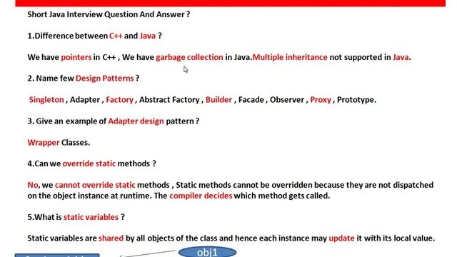 Can we Override Static methods In Java Interview смотреть онлайн
