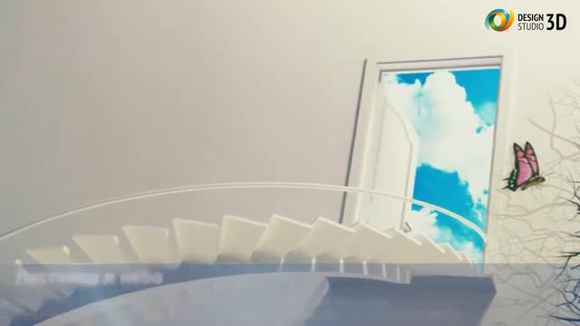 3D фотообои 'Лестница в небо' смотреть онлайн