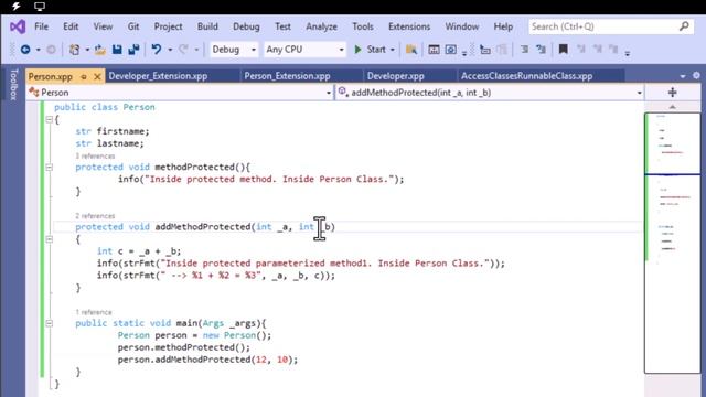 Protected method in X++ Programming Language смотреть онлайн