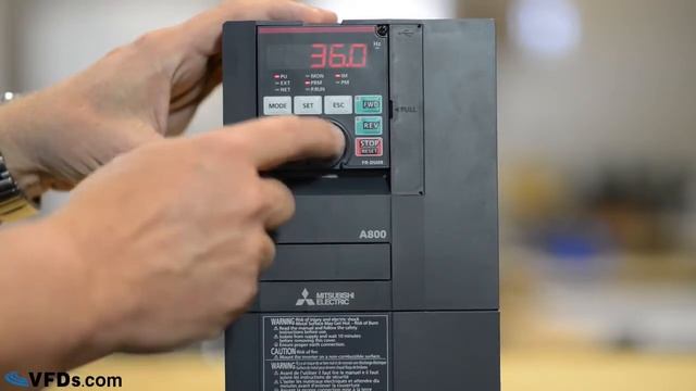 How to program the Mitsubishi A800 series VFD A820 A840 смотреть онлайн