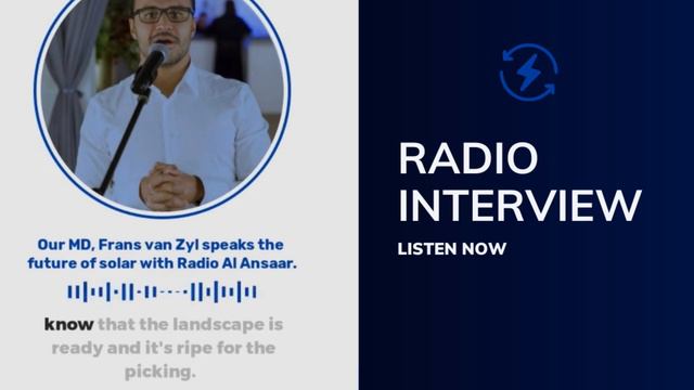 The future of Solar in South Africa with Frans van Zyl and Radio Al Ansaar смотреть онлайн