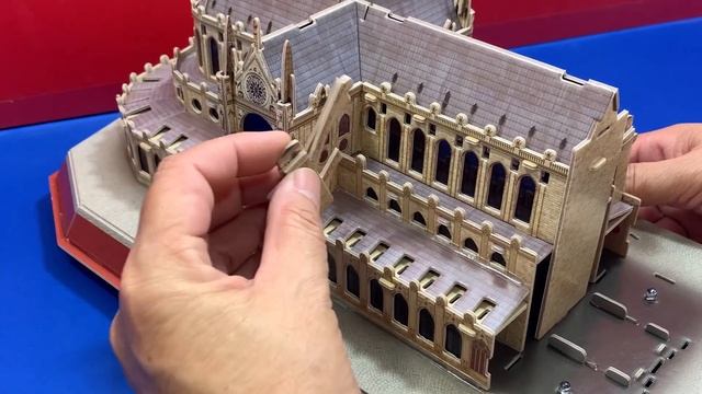 DIY Craft Instruction 3D Puzzle Cubicfun Notre Dame De Paris With LED