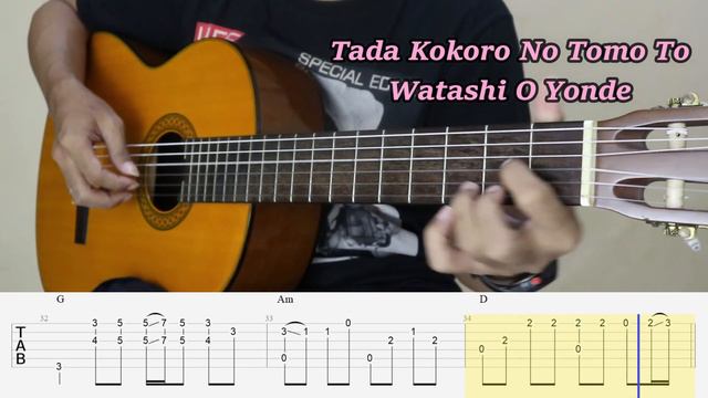 KOKORONOTOMO - Mayumi Itsuwa - Fingerstyle Guitar Tutorial TAB смотреть онлайн