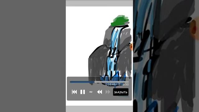 Как нарисовать водопад. смотреть онлайн