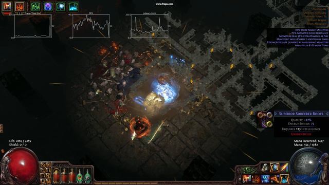 Incinerate + The Three Dragons vs Merveil Necropolis POE смотреть онлайн