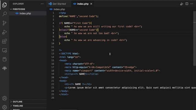 PHP Class 7 conditionals if elseif else смотреть онлайн