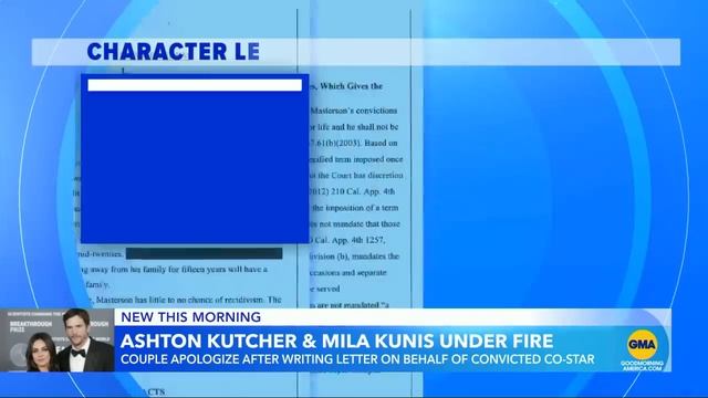 Ashton Kutcher, Mila Kunis apologize for writing letter on behalf of Danny Masterson l GMA смотреть онлайн