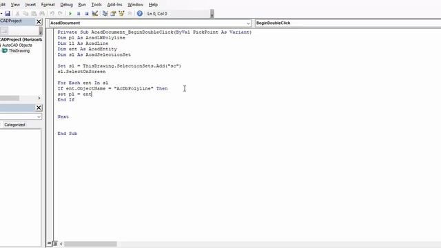 we going to program that will sum line, polyline and arc lenght in autocad vba смотреть онлайн
