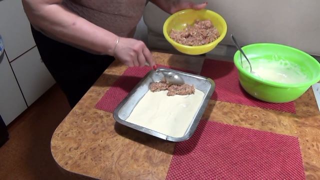 Мясной, заливной пирог "Оладушек" - на утро - пахнет как беляш. Легкие закуски на скорую руку. смотреть онлайн