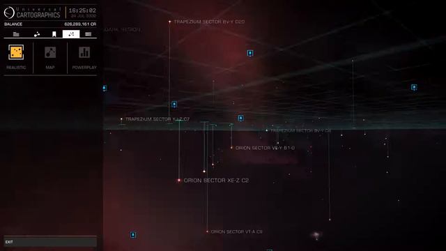 Elite: Dangerous PERMIT REGIONS: COL 70/121/HORSEHEAD DARK REGION